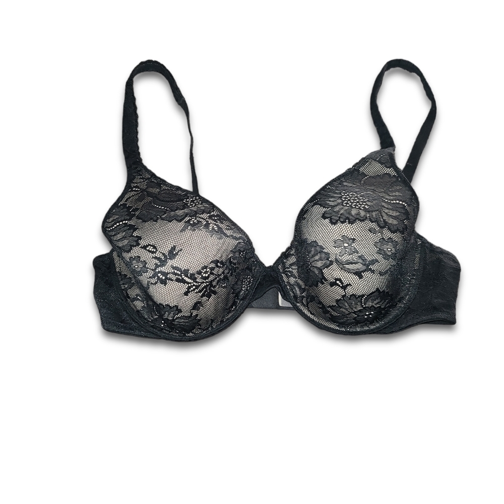 VS Body By Victoria Black Lace Lightly Lined Full Coverage Bra